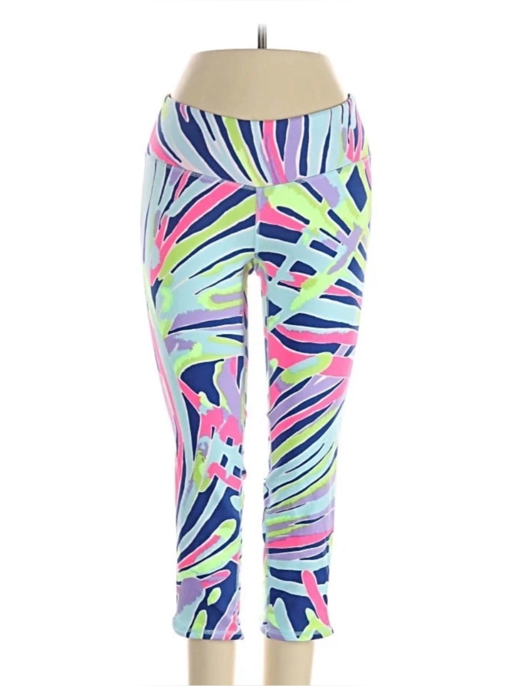 Lilly Pulitzer Luxletic Cropped Weekender IndigoSea Dreamin size large